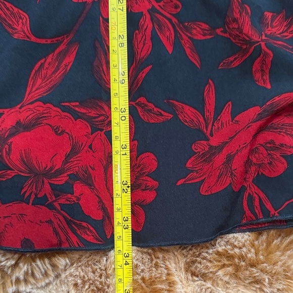 Uguest Floral Red and Black Long Sleeve Dress size S - Picture 5 of 11